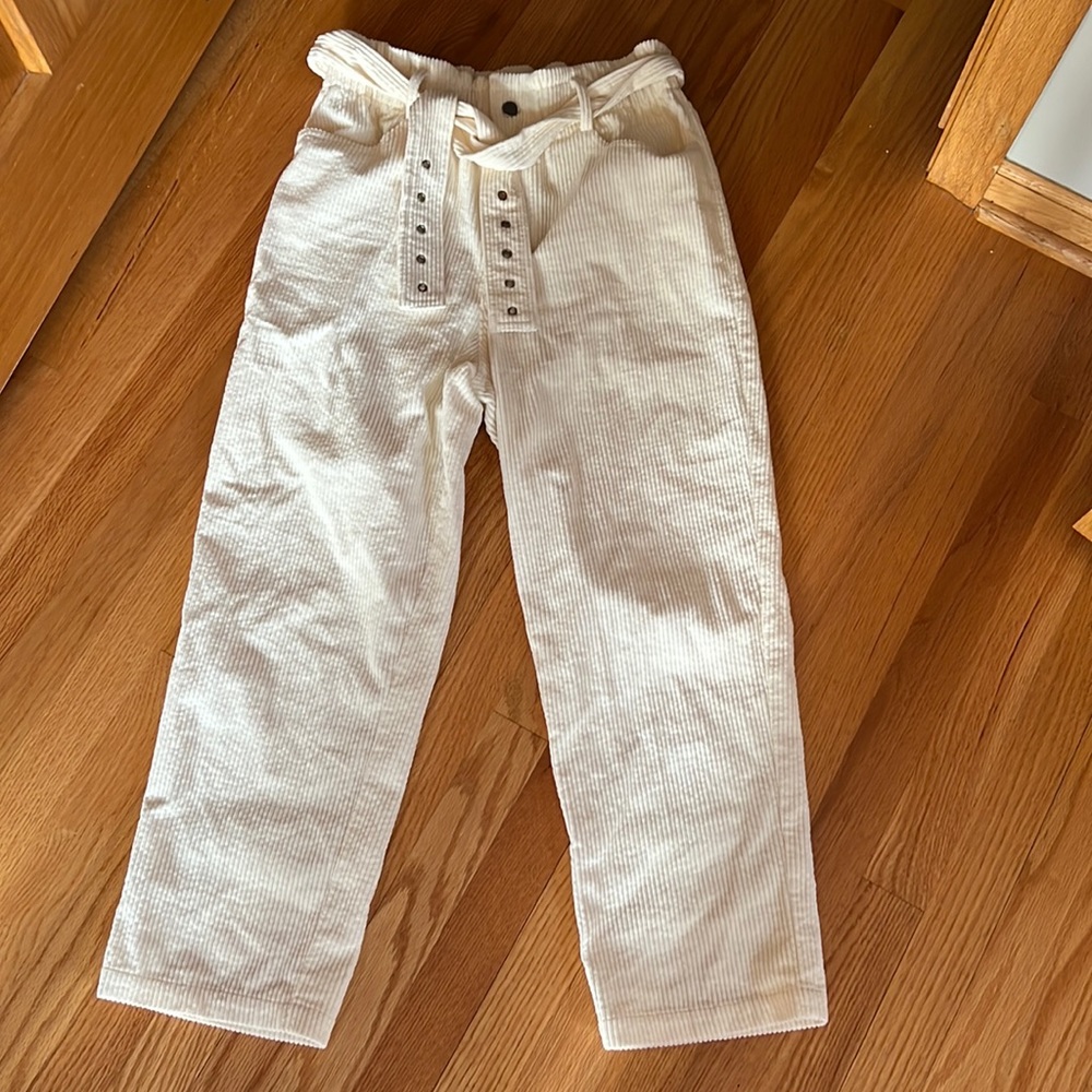 Corduroy button up pants